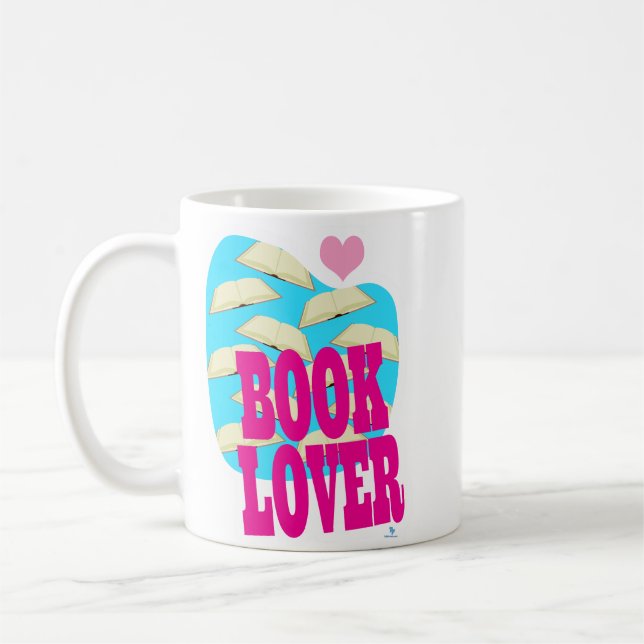 Taza De Café Libro Lover Sweet Reader Love Logo Art (Izquierda)
