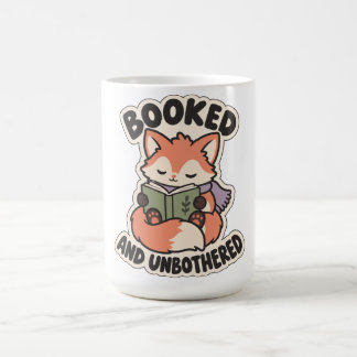 Taza De Café Libro reservado y sin molestias Zorro acogedor ley