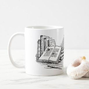 Taza De Café Libro viejo el drawing apenas un más capítulo