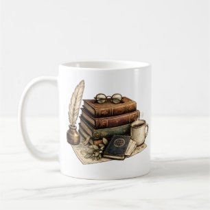 Taza De Café Libros Antiguos & Rincón Acogedor de Lectura