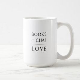 Taza De Café Libros + Chai = Love Mug