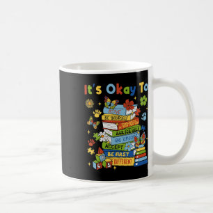 Taza De Café Libros Conciencia del Autismo Coquette Está Bien P