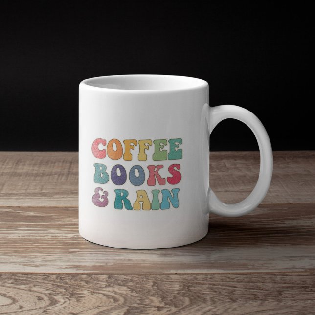 Taza De Café Libros de café y lluvia (Subido por el creador)