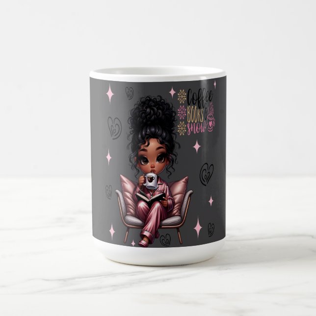 Taza De Café Libros de café y Nieve Nicole Mug (Centro)