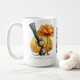Taza De Café Libros de flores de ratón lindo Mes del libro de o