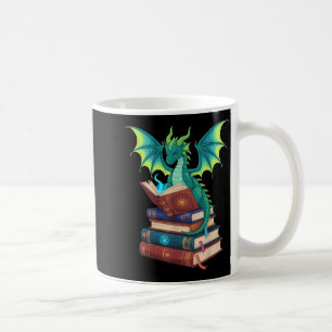 Taza De Café Libros de lectura de dragones para amantes de la f