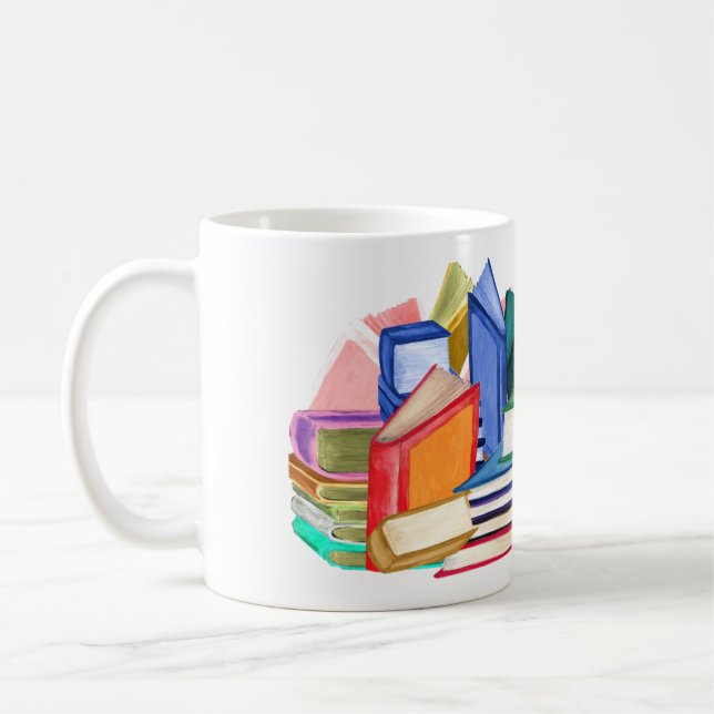 Taza De Café Libros de los libros y más libros (Izquierda)