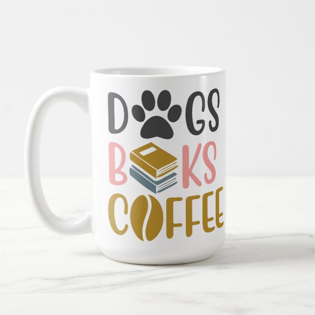 Taza De Café Libros de perros café (Izquierda)