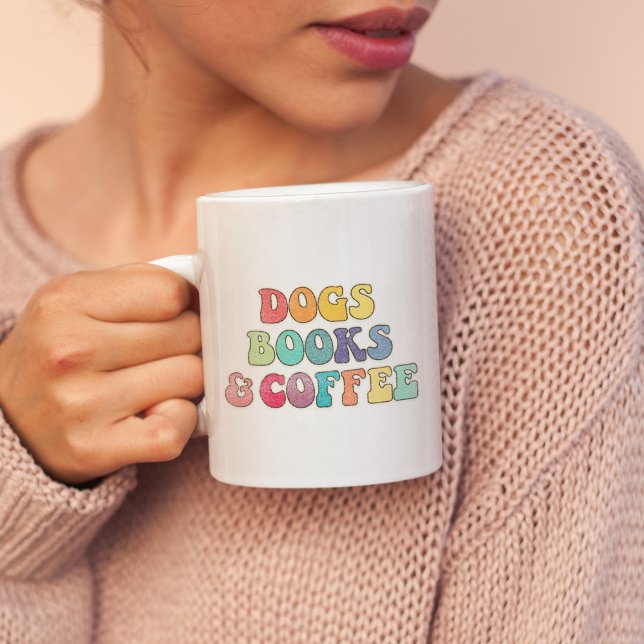 Taza De Café Libros de perros y café (Subido por el creador)