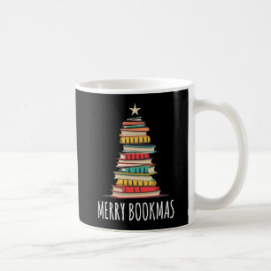 Taza De Café Libros del Árbol de Navidad Merry Bookmas