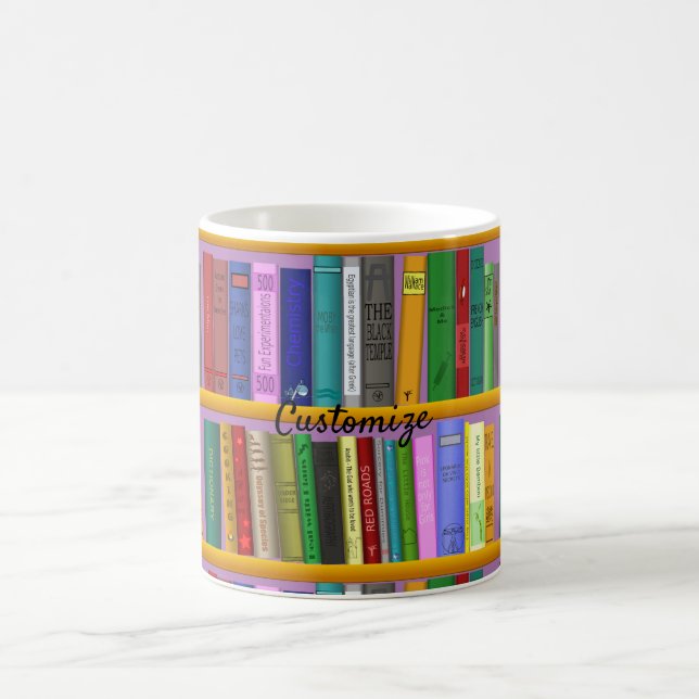 Taza De Café Libros en estantes Thunder_Cove (Centro)