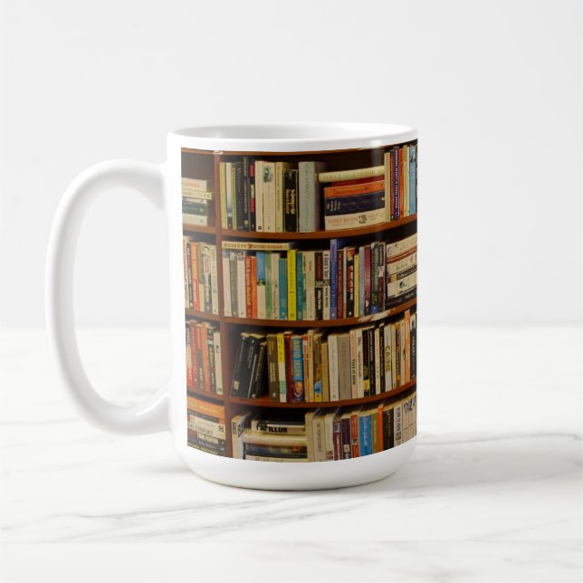 Taza De Café Libros en la biblioteca (Izquierda)