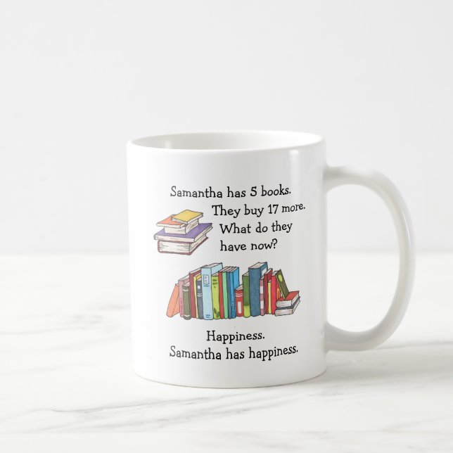 Taza De Café Libros = Felicidad, Amor por leer (Derecha)