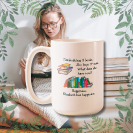 Taza De Café Libros = Felicidad, Amor por leer