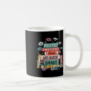 Taza De Café Libros florales agitan al presidente antidemócrata