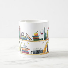 Taza De Café Libros Libros Libros Lover Lector Estantes Hogares
