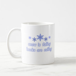 Taza De Café Libros que caen nieve