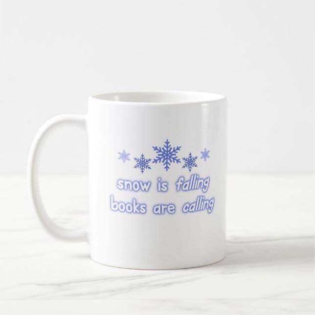 Taza De Café Libros que caen nieve (Izquierda)