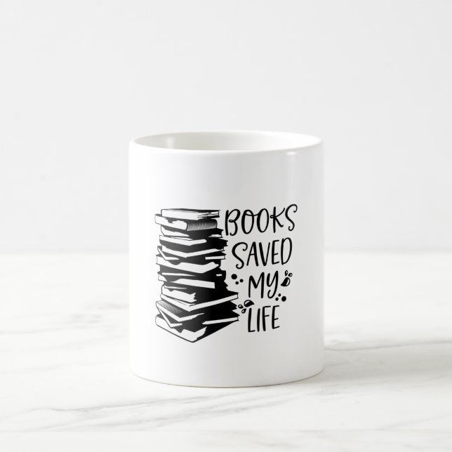 Taza De Café Libros salvados de mi vida (Centro)