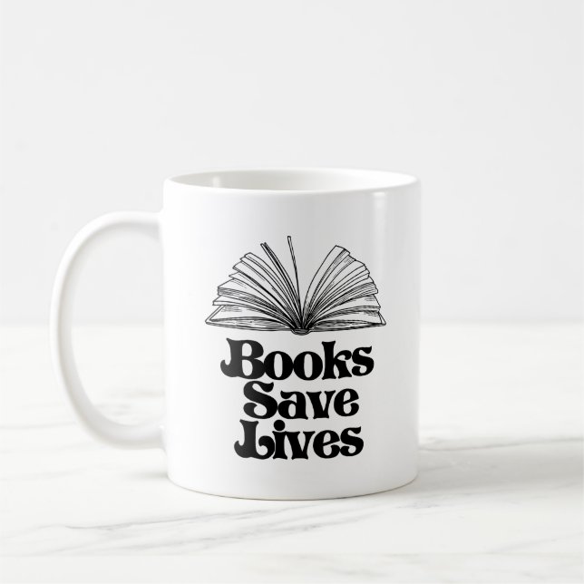 Taza De Café Libros salvan vidas (Izquierda)