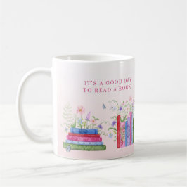 Taza De Café Libros Shelter Stackeado Buenos días Flor silvestr