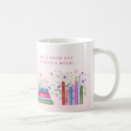 Taza De Café Libros Shelter Stackeado Buenos días Flor silvestr
