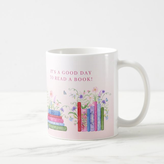 Taza De Café Libros Shelter Stackeado Buenos días Flor silvestr (Derecha)