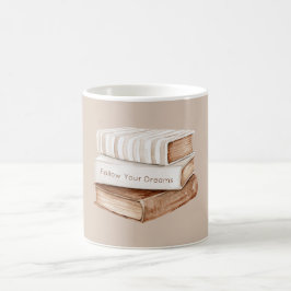 Taza De Café Libros Sigue Tus Sueños
