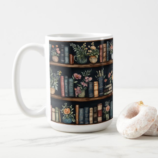 Taza De Café Libros sin fin Retro (Con donut)