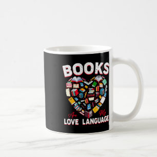 Taza De Café Libros Son Mi Lenguaje del Amor Libros Corazón San