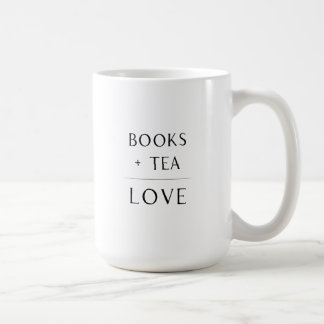 Taza De Café Libros + Té = Amor Mug