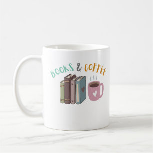 Taza De Café Libros y café Diseño adorable para amantes de libr