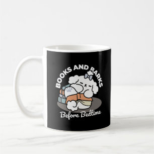 Taza De Café Libros y cortezas - Diseño de lectura de perros es