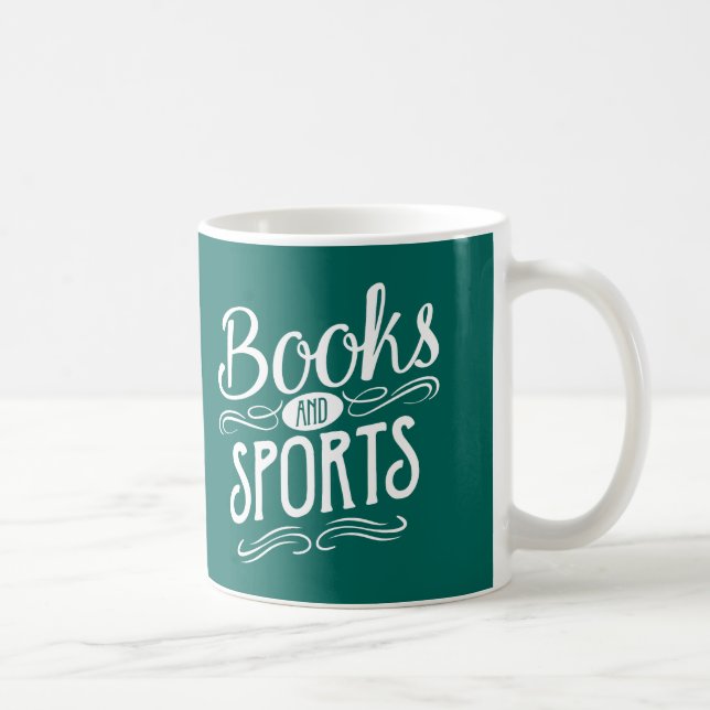 Taza De Café Libros y deportes (Derecha)