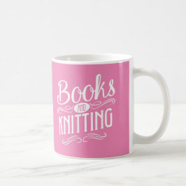 Taza De Café Libros y el hacer punto