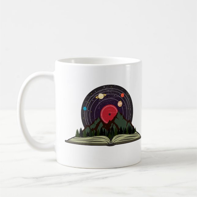 Taza De Café Libros y músicos amantes del disco retro vinil (Izquierda)