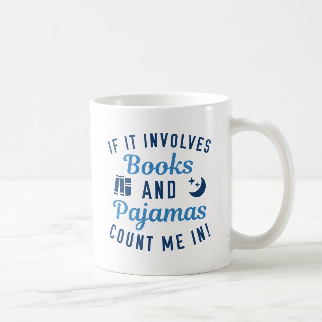 Taza De Café Libros Y Pajamas (Derecha)