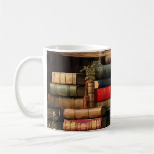 Taza De Café Libros Y Plantas