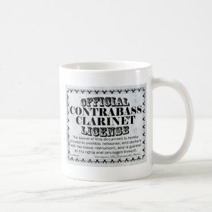 Taza De Café Licencia Contrabass Clarinet