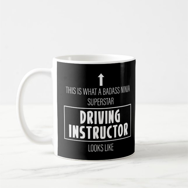 Taza De Café Licencia de conducción de un instructor de conducc (Izquierda)