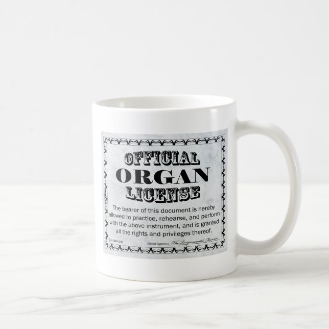 Taza De Café Licencia de órganos (Derecha)
