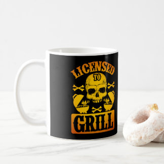 Taza De Café Licencia Para Carne De Parrillada De Parrillada Pa