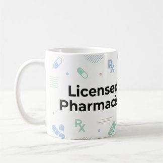 Taza De Café Licensed Pharmacist Personalized Mug | Modern ID B