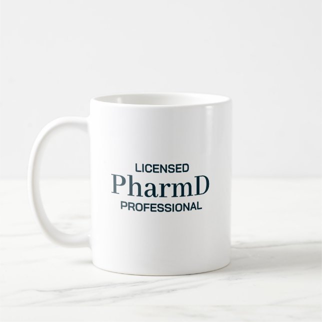 Taza De Café Licensed PharmD Professional Personalized (Izquierda)