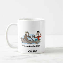 Taza De Café Líder de equipo hombre de dibujos animados