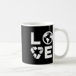Taza De Café Liebe Earth Day 90s Niños Reciclados Vintage O T