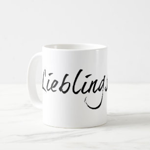 Taza De Café Lieblingspapa - schwarzer Schriftzug 00001