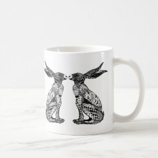 Taza De Café Liebres que se sientan