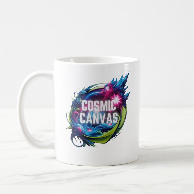 Taza De Café Lienzo cósmico - Pintar tus sueños (Izquierda)