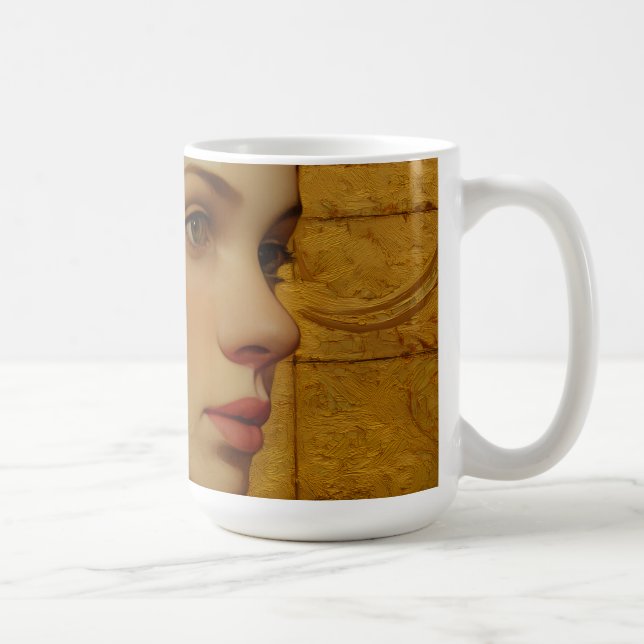 Taza De Café Lienzo de imitación sin bordes (Derecha)